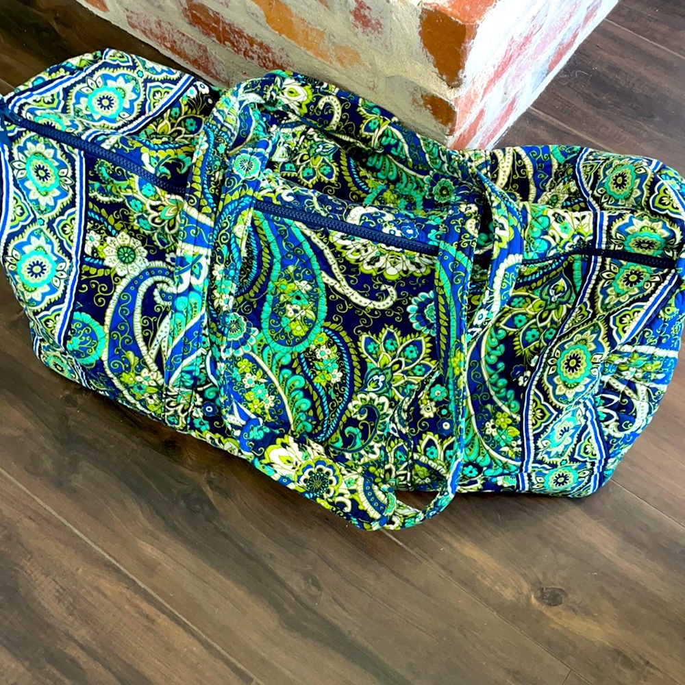 Green Paisley Extra Large Duffel Bag